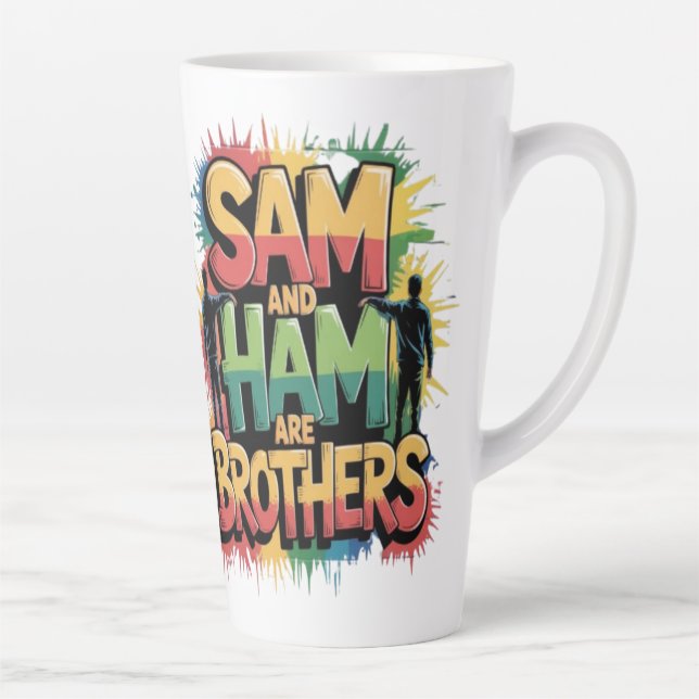 Tasse Latte Sam & Ham sont frères (Droite)