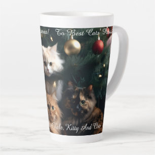 Tasse Latte Sapin de Noël pour chats, Image et Texte, Personna