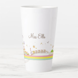 Tasse Latte Scène de l'enseignant Whimsical personnalisée