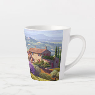 Tasse Latte Scène toscane 3