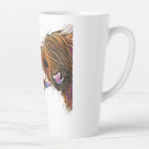 Tasse Latte Scottish Highland Cow ‘ S&N’ par Shirley MacArthur