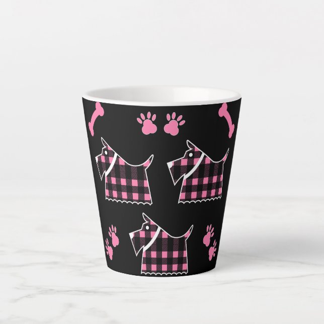Tasse Latte Scotty Terrier Chiens Cute Funny Terriers Race The (Devant)
