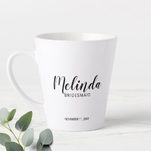 Tasse Latte Script moderne Présentatrice personnalisée Café Mu