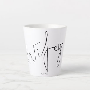 Tasse Latte Script moderne Wifey Nom Mariée boîte cadeau Idée
