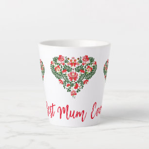Tasse Latte Script personnalisé de la meilleure maman jamais