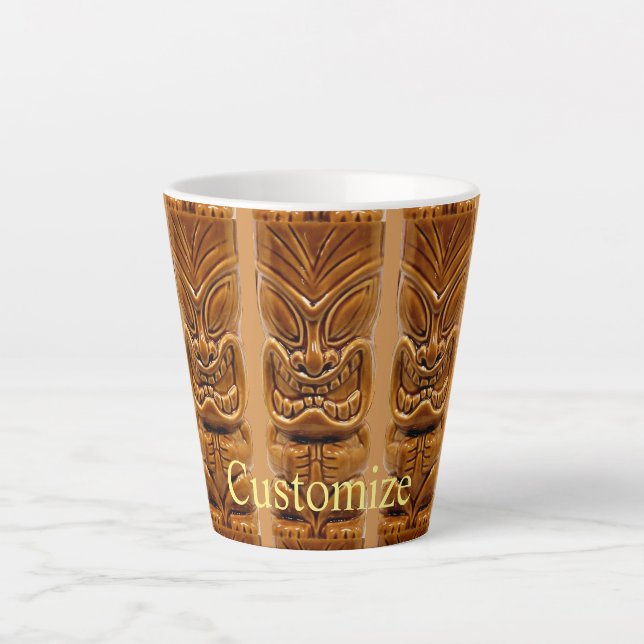 Tasse Latte Sculpture Gold Tiki Thunder_Cove  (Devant)