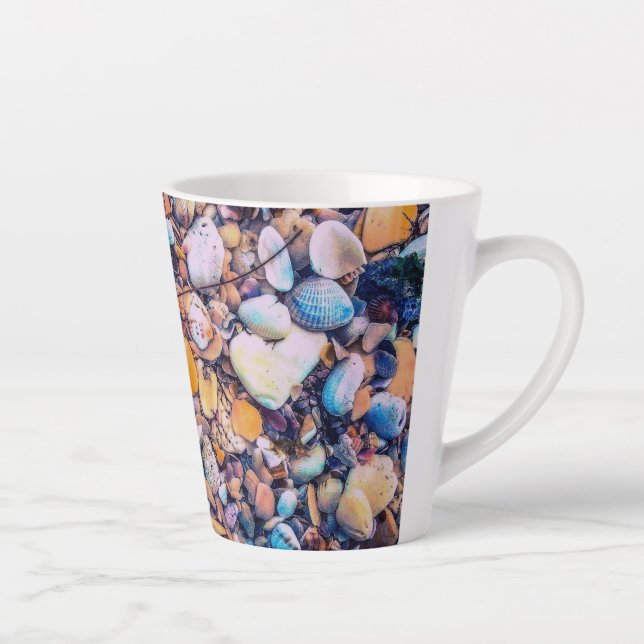 Tasse Latte Sea Shells et Pebbles (Droite)