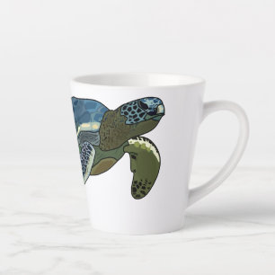 Tasse Latte Sea turtle cartoon