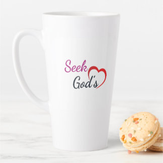 Tasse Latte Seek God's Heart 