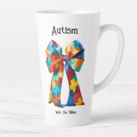 Sensibilisation sur l'autisme ruban latte
