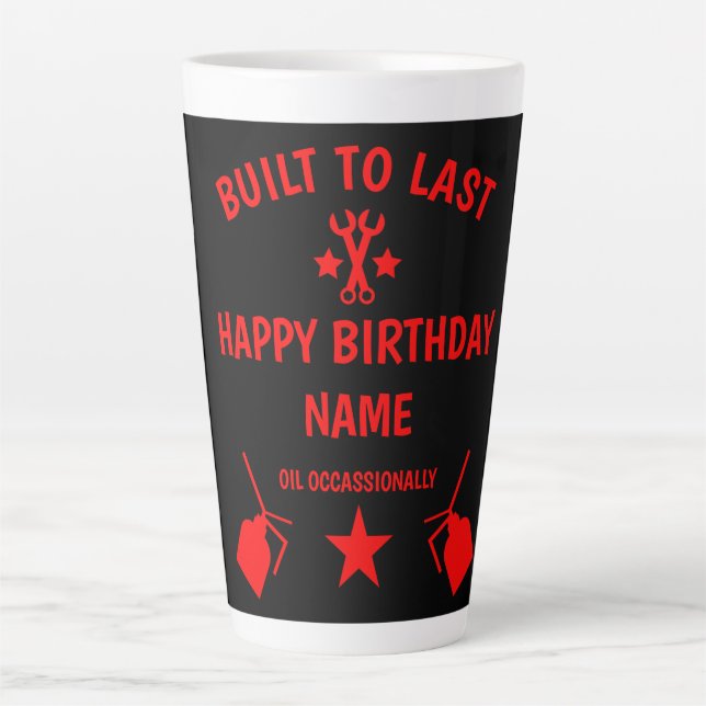 Tasse Latte Septuagénaire 70e fête d'anniversaire (Devant)