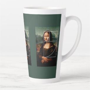Tasse Latte Séquence Leonardo da Vinci Mona Lisa Fibonacci