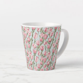 Tasse Latte Sérénité de rangée rose