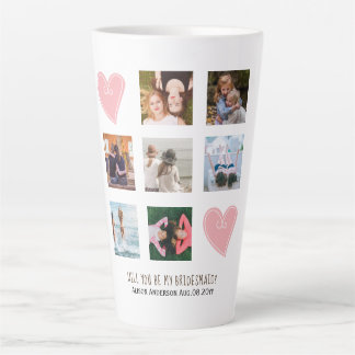 Tasse Latte Serez-Vous Mon Épouse PHOTO COLLAGE BFF Cadeau