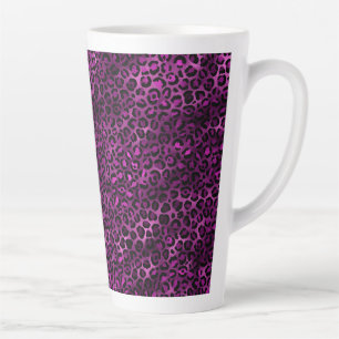 Tasse Latte Série Purple and Gold Leopard Design 3
