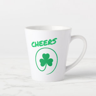 Tasse Latte Shamrock de Clover Jour de la Saint Patrick vert i