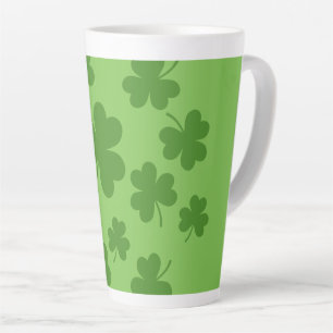 Tasse Latte Shamrock de la Saint Patrick Motif Clover
