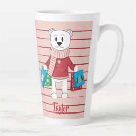 Tasse Latte Shopping Polar Bear Holiday Latmog