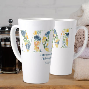 Tasse Latte Si Maman était comme des fleurs - Floral MOM Lette