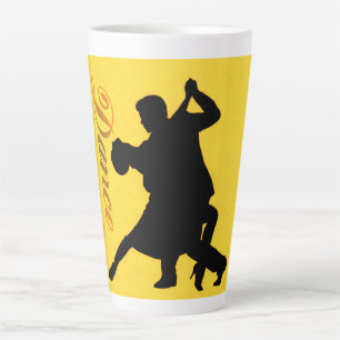 Tasse Latte Silhouette Couple dansant