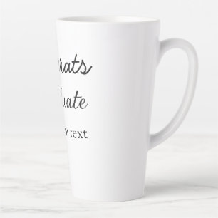 Tasse Latte Simple congratulation graduation add your