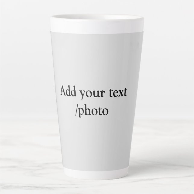 Tasse Latte simple minimum ajouter votre logo détails texte ca (Devant)