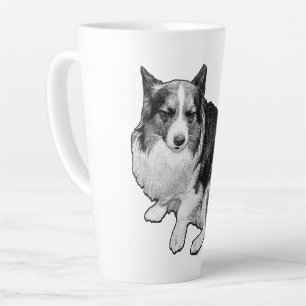 Tasse Latte Sips De Corgi À Point Lune