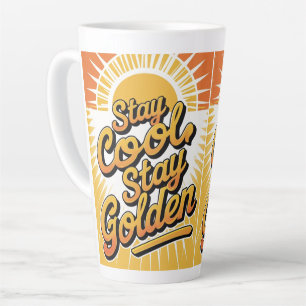 Tasse Latte Sips d'or - "Restez Cool, Restez dorés