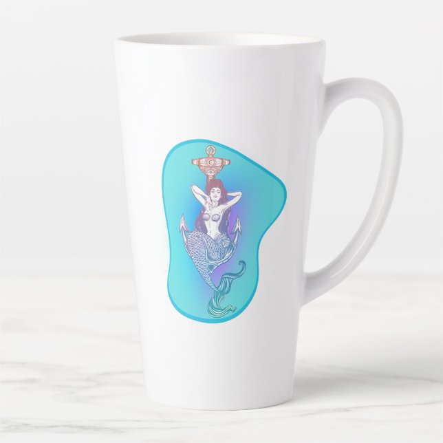 Tasse Latte Sirène et Ancre (Droite)