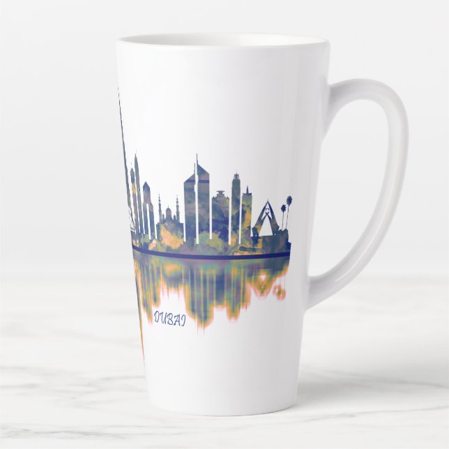 Tasse Latte Skyline de Dubaï (Droite)