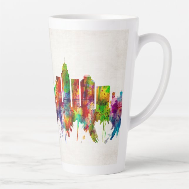 Tasse Latte Skyline de San Antonio Texas (Droite)