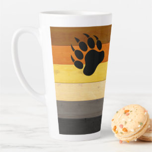 Tasse Latte SlipperyJoe's Bear Pride drapeau de la texture du