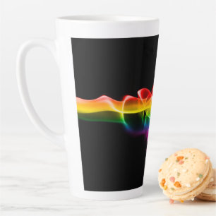 Tasse Latte SlipperyJoe's fumée vif arc-en-ciel célébré