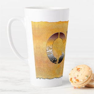Tasse Latte SlipperyJoe's petit ours mot orange-brun pro