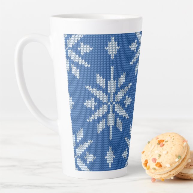 Tasse Latte Snowfall Knit (En situation)