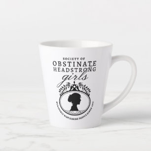Tasse Latte Société Jane Austen des Filles Têtues et Obstinées