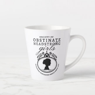 Tasse Latte Société Jane Austen des Filles Têtues et Obstinées