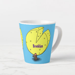 Tasse Latte Souris mignonne avec dessin animé au fromage