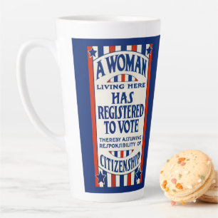 Tasse Latte Soutien aux droits de vote des femmes vintages Réi