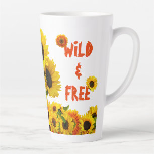 Tasse Latte Soyez un Tournesol Sauvage et Libre