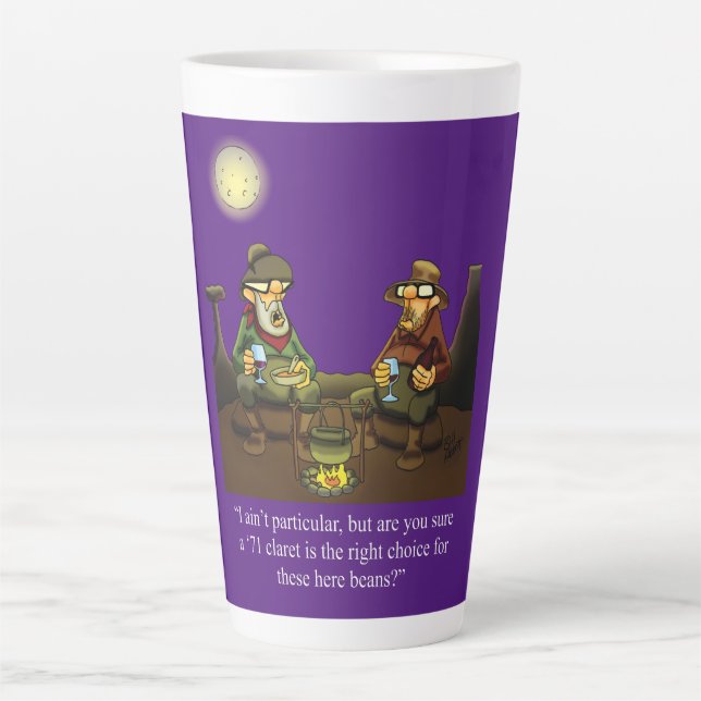 Tasse Latte Spectacles amusants Cowboy Wild West Wine Latte Mu (Devant)