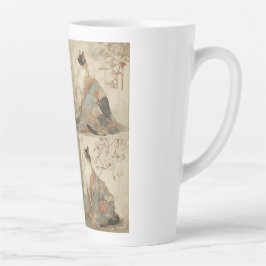 Tasse Latte "Spring at Dawn" Japanese Cat in Kimono Art