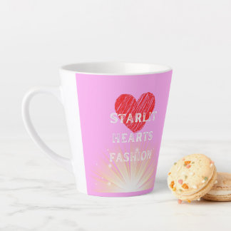 Tasse Latte Starlit Coeurs Mode Coeur rouge Shine