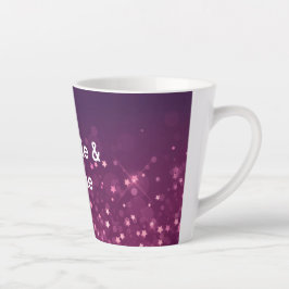 Tasse Latte Stars Bokeh Rose