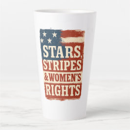 Tasse Latte Stars, Stripes & Women’s Rights Distressed Flag