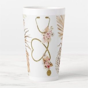 Tasse Latte Stethoscope doré - Elégant cadeau docteur