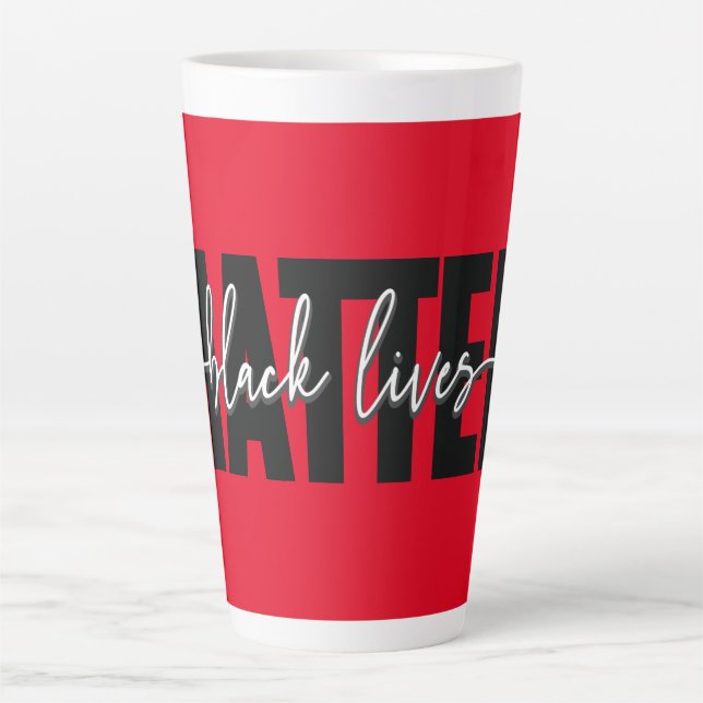 Tasse Latte Stylish Black Lives Matt Typographie (Devant)