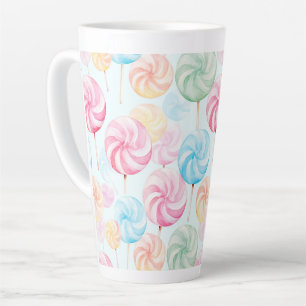Tasse Latte Sucettes Bonbons Fantaisistes