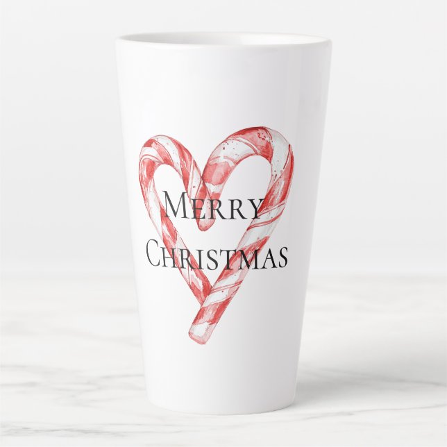 Tasse Latte Sucre de canne de Noël Coeur (Devant)