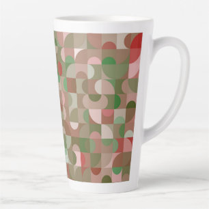 Tasse Latte Super Boho Mod Retro Geometry Christmas Latte Mu